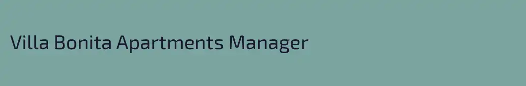 Villa Bonita Apartments Manager
